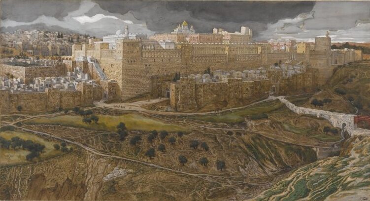 Vista figurada del segundo Templo de Jerusalén, obra de J. Tissot